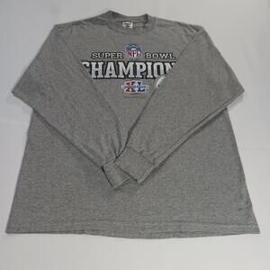 Vintage Pittsburgh Steelers Super Bowl XL Champions Men's Long Sleeve Shirt Sz L